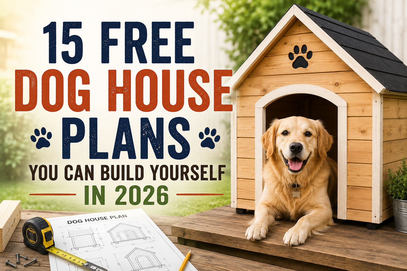 15 Free Dog House Plans You Can Build Yourself in 2026