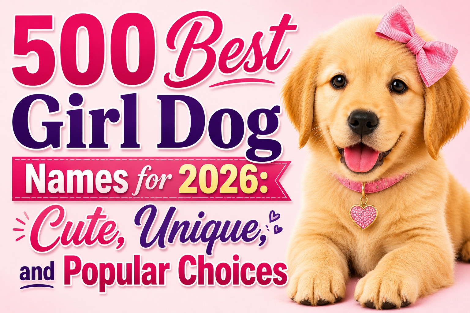 500 Best Girl Dog Names for 2026