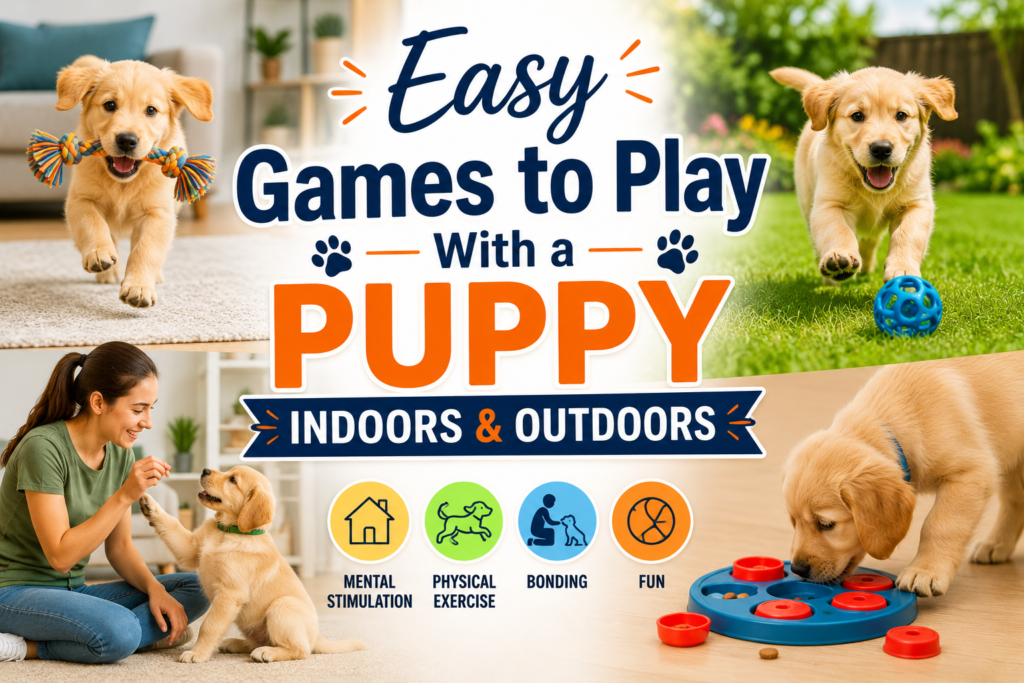 Easy Games to Play With a Puppy Indoors & Outdoors