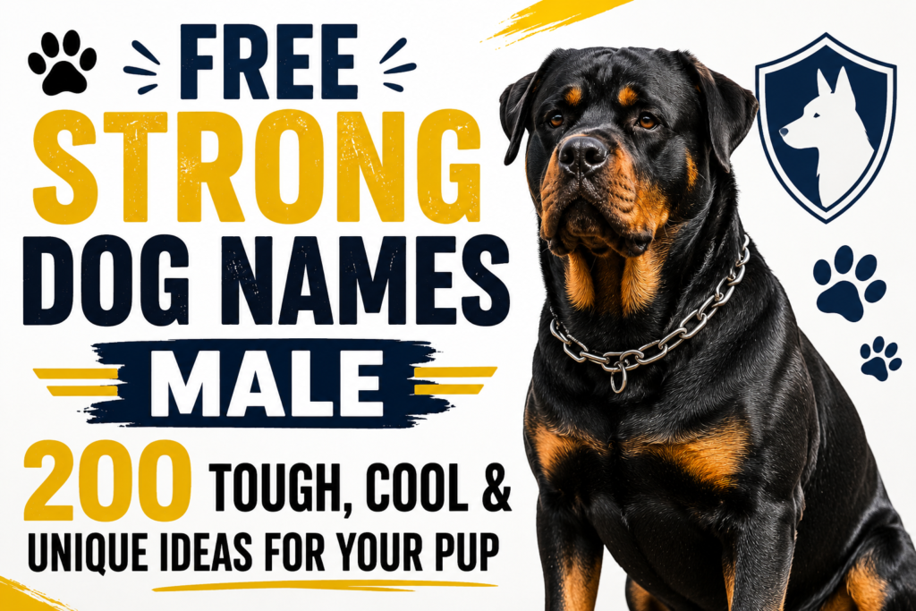 Free Strong Dog Names Male