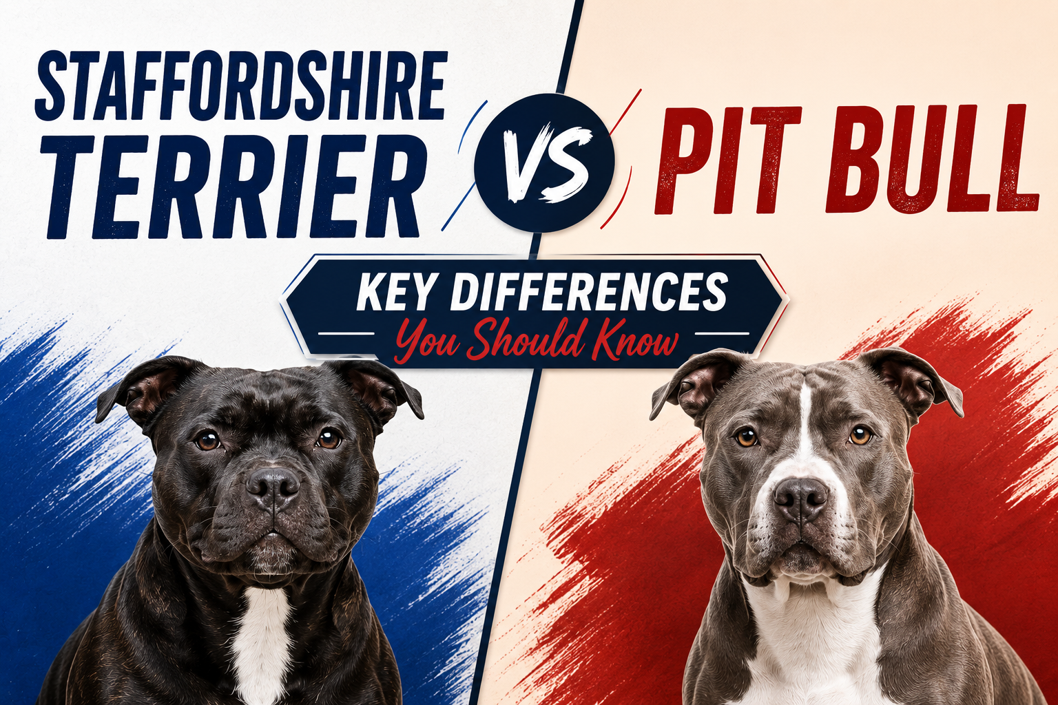 Staffordshire Terrier vs Pit Bull