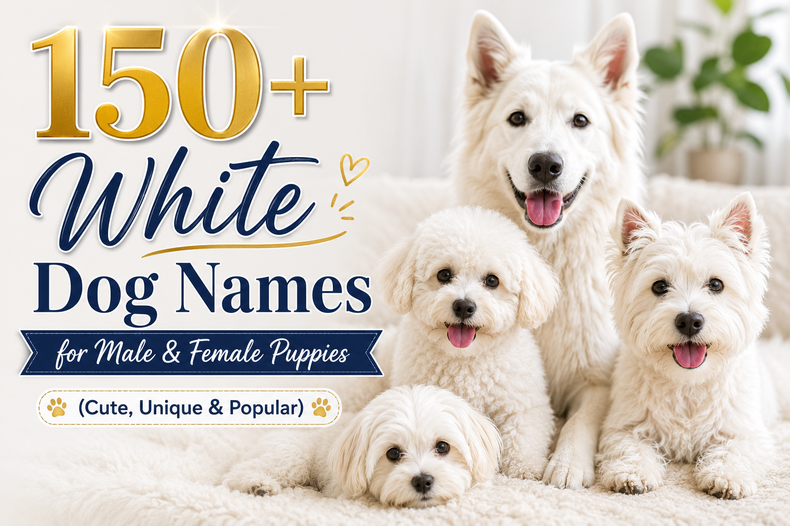 White Dog Names for Male & Female Puppies